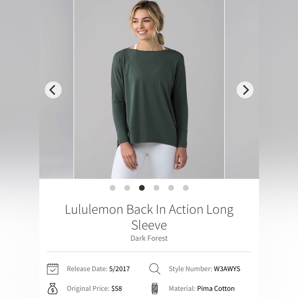 Lululemon Back in Action Longsleeve